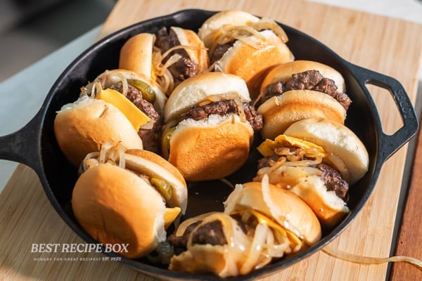 sliders on pan
