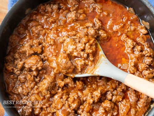 spoonful of sloppy Joe recipe meat