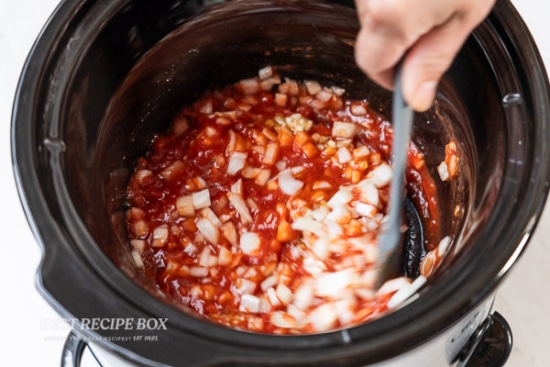 stirring sauce ingredients for slow cooker tomato sriracha chicken