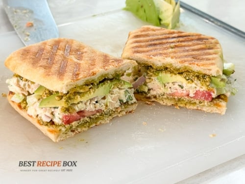 Sliced tunacado sandwich
