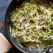 Zucchini Noodles with Parmesan, Garlic HEALTHY and delicious! | @bestrecipebox